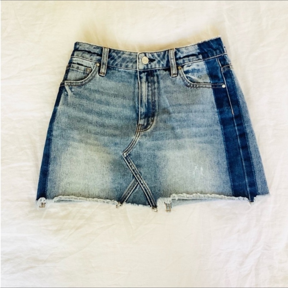 PacSun Los Angeles Blue Denim Jean Mini Skirt XS - Picture 1 of 3